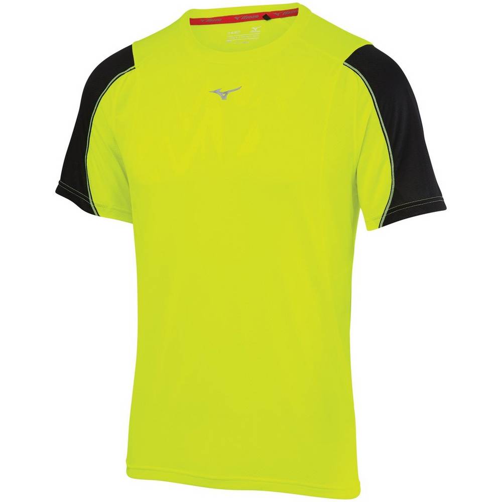 Camisetas Mizuno Alpha Vent Hombre Amarillo/Negras Baratas MXNP-49581